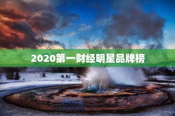 2020第一财经明星品牌榜