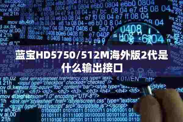 蓝宝HD5750/512M海外版2代是什么输出接口