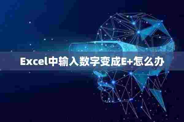 Excel中输入数字变成E+怎么办