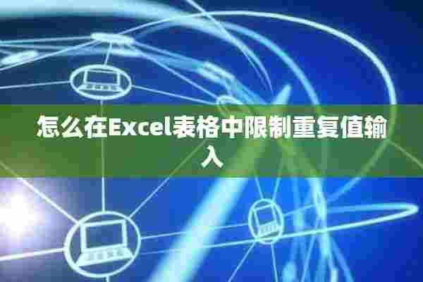 怎么在Excel表格中限制重复值输入