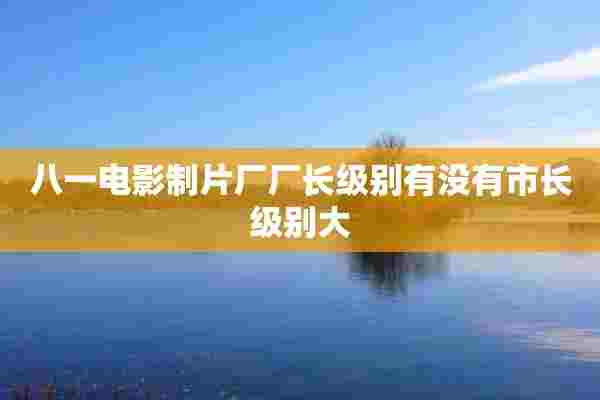 八一电影制片厂厂长级别有没有市长级别大