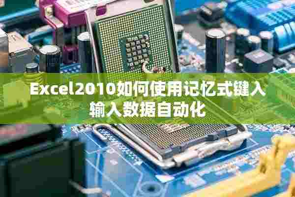 Excel2010如何使用记忆式键入输入数据自动化