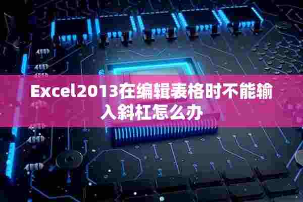 Excel2013在编辑表格时不能输入斜杠怎么办