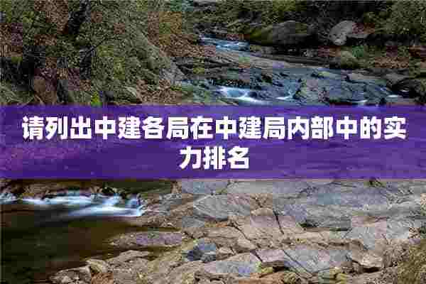 请列出中建各局在中建局内部中的实力排名