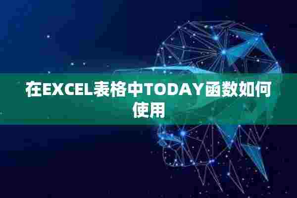 在EXCEL表格中TODAY函数如何使用