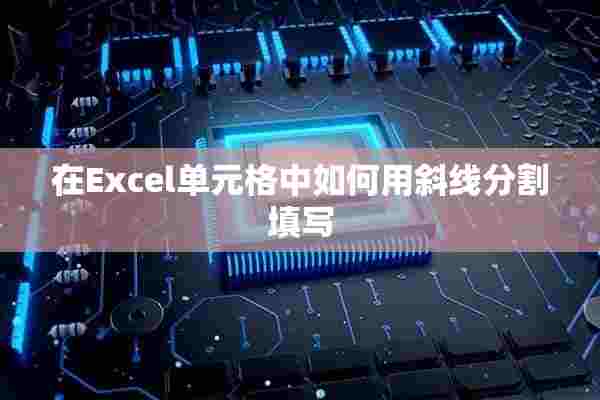 在Excel单元格中如何用斜线分割填写