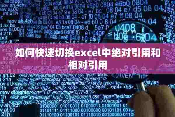 如何快速切换excel中绝对引用和相对引用