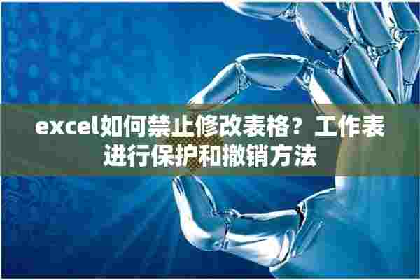 excel如何禁止修改表格？工作表进行保护和撤销方法