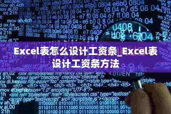 Excel表怎么设计工资条_Excel表设计工资条方法