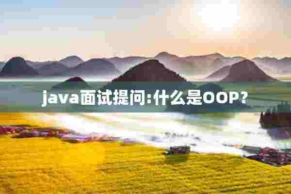 java面试提问:什么是OOP？