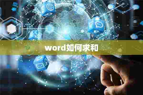 word如何求和