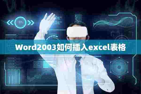 Word2003如何插入excel表格