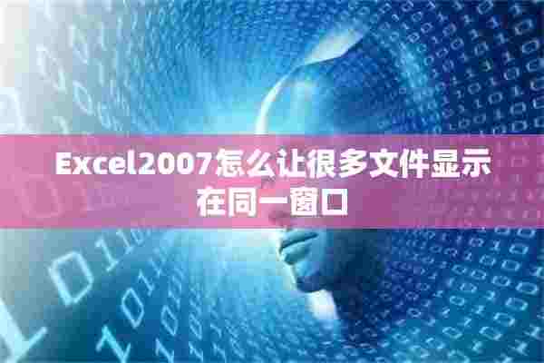 Excel2007怎么让很多文件显示在同一窗口