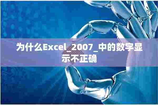 为什么Excel_2007_中的数字显示不正确