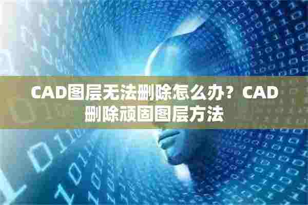 CAD图层无法删除怎么办？CAD删除顽固图层方法